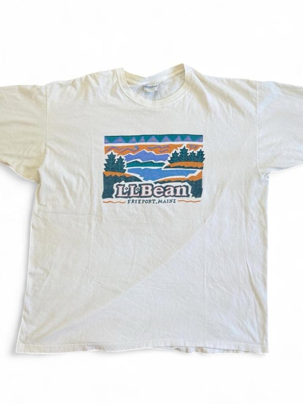 Vintage L.L.Bean Freeport Maine Harborside Graphics Shirt